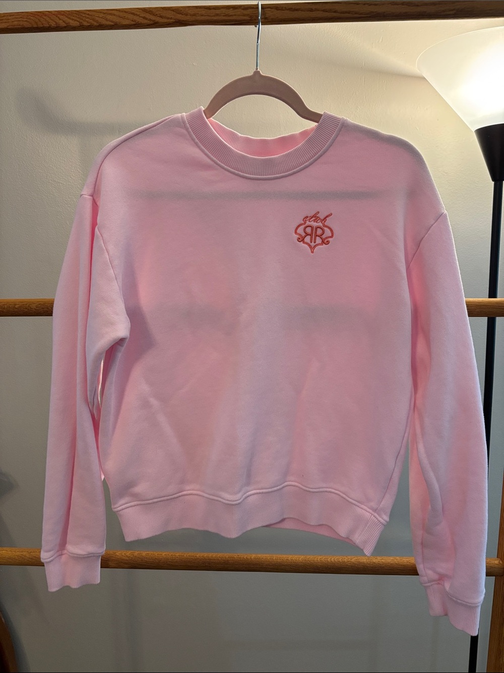 Pink Roller Rabbit Embroidered Crewneck Sweatshirt